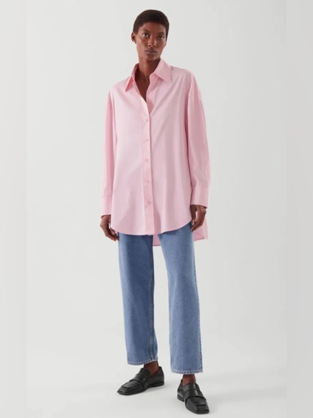 COS Pink Oversized Button-Down size 4